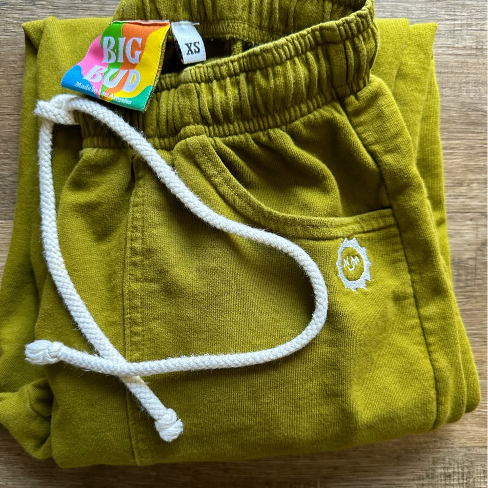 XS Olive Green Big Bud Press Joggers